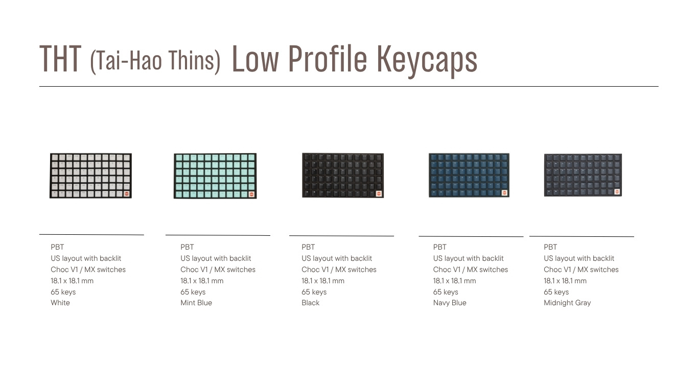 tht-taihao-low-profile-keycaps-pbt-MX-Switches-Chocv1-midnight gray