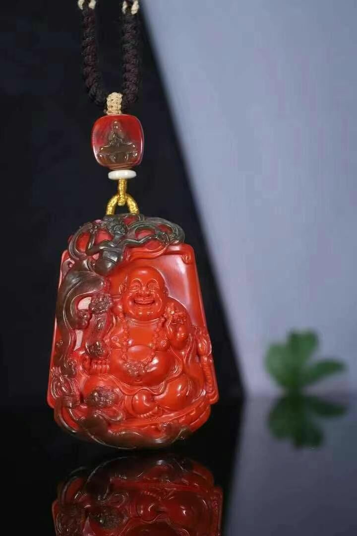 529244 南紅彌勒佛