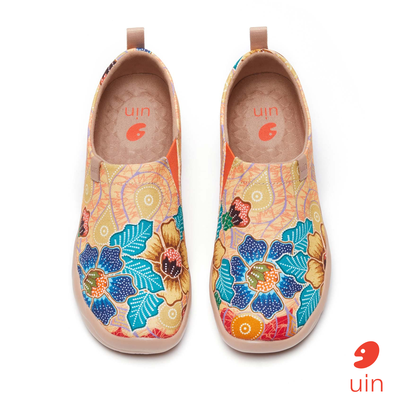 【 Uin 】西班牙原創設計 | 蠟染花 托萊多1 女鞋 彩繪鞋 休閒鞋 懶人鞋