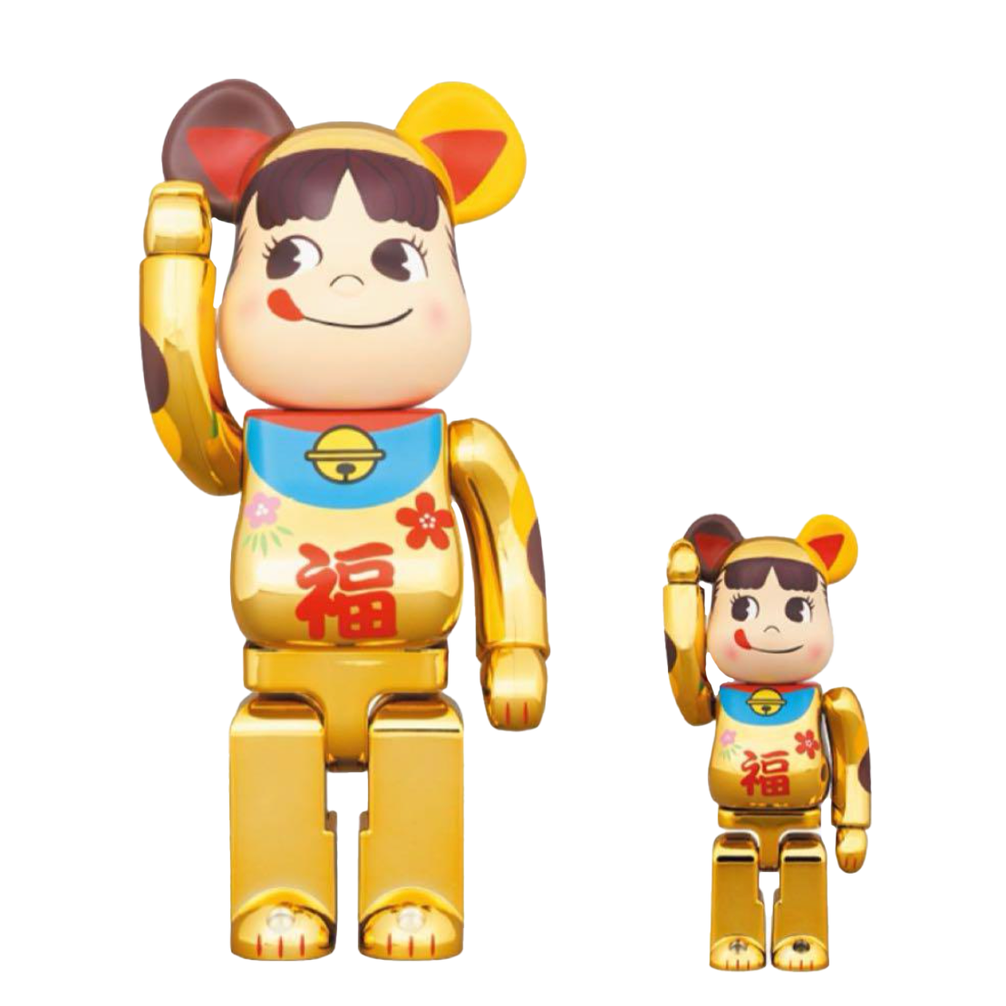 BE@RBRICK 招財貓佩可醬 福 金鍍 100% & 400%