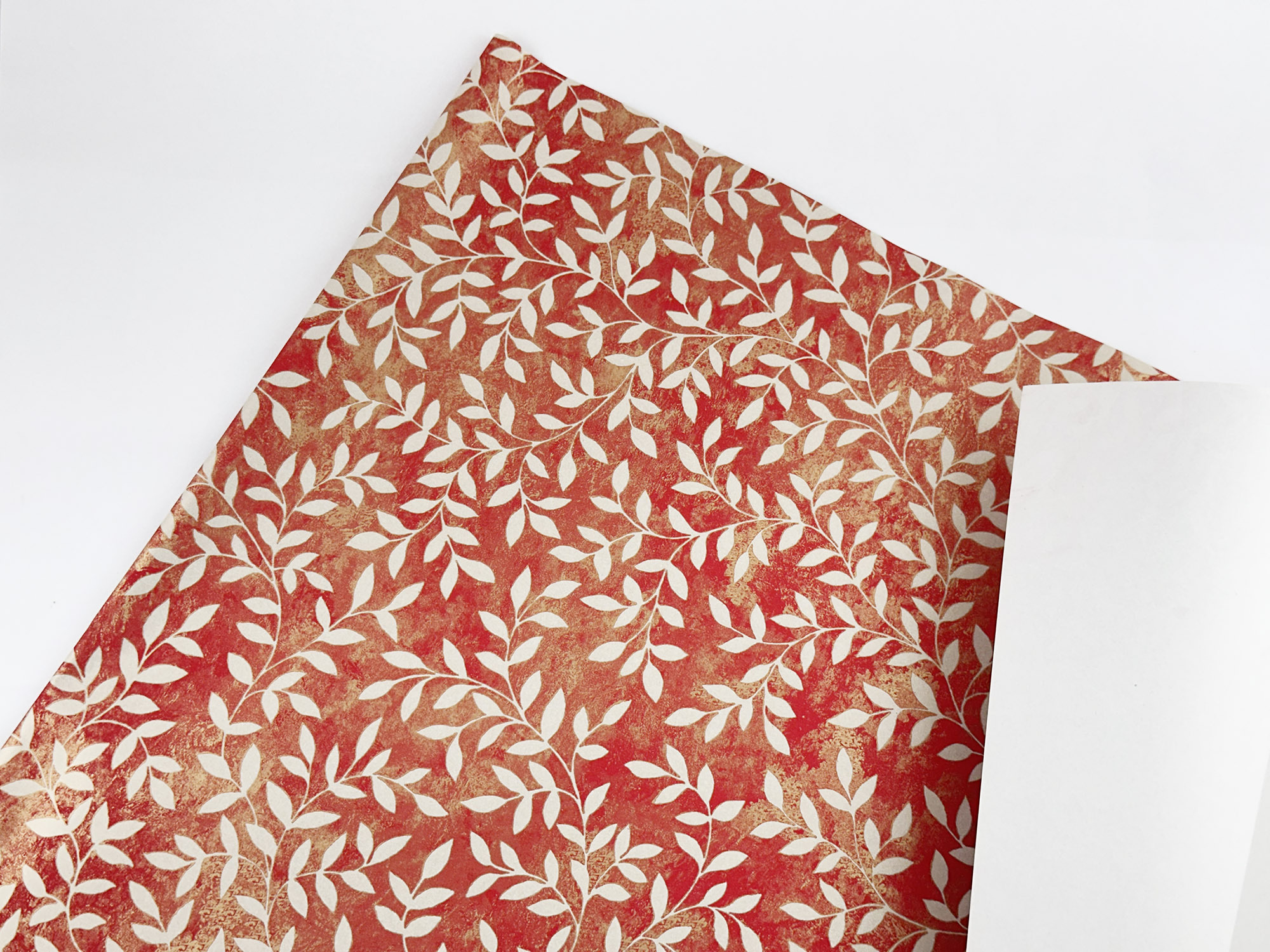 金粉橄欖紅葉/瑞士進口包裝紙 兩款尺寸