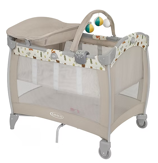 Graco GA2209114 CONTOUR® ELECTRA 嬰幼兒安撫遊戲床連更換台 - 自然足印