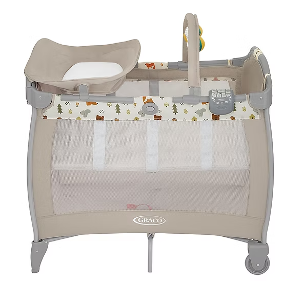 Graco GA2209114 CONTOUR® ELECTRA 嬰幼兒安撫遊戲床連更換台 - 自然足印
