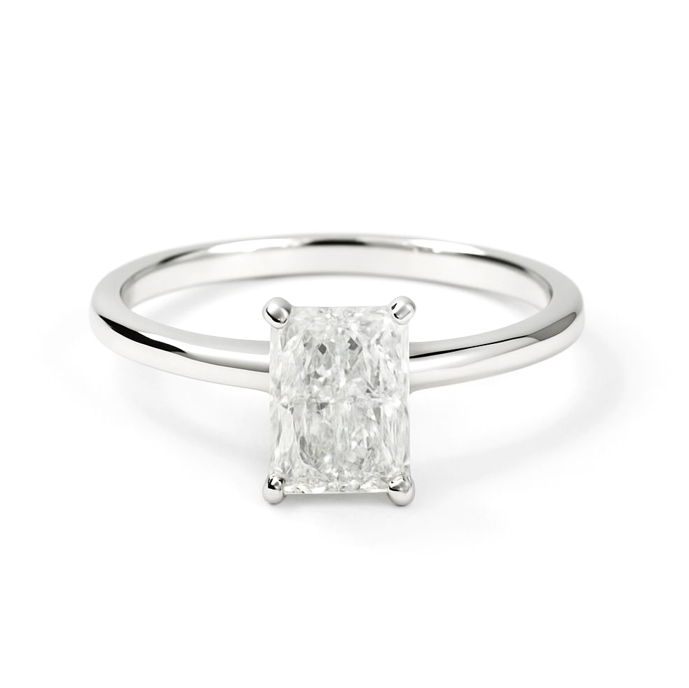 PT950鉑金 1卡實驗室培育祖母綠形鑽石戒指