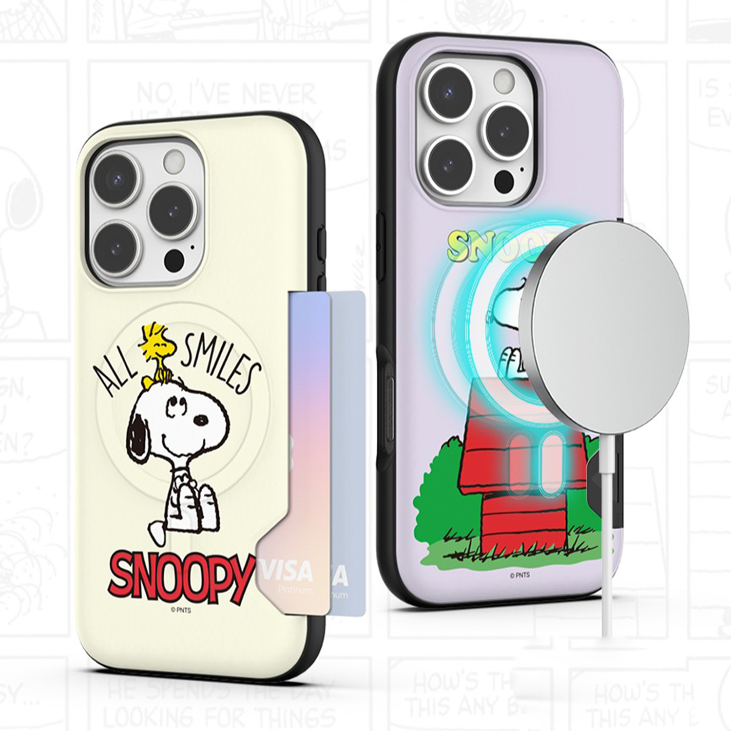 Snoopy - Magsafe Hard Card Case - 防撞插卡磁吸手機保護硬殼 TY