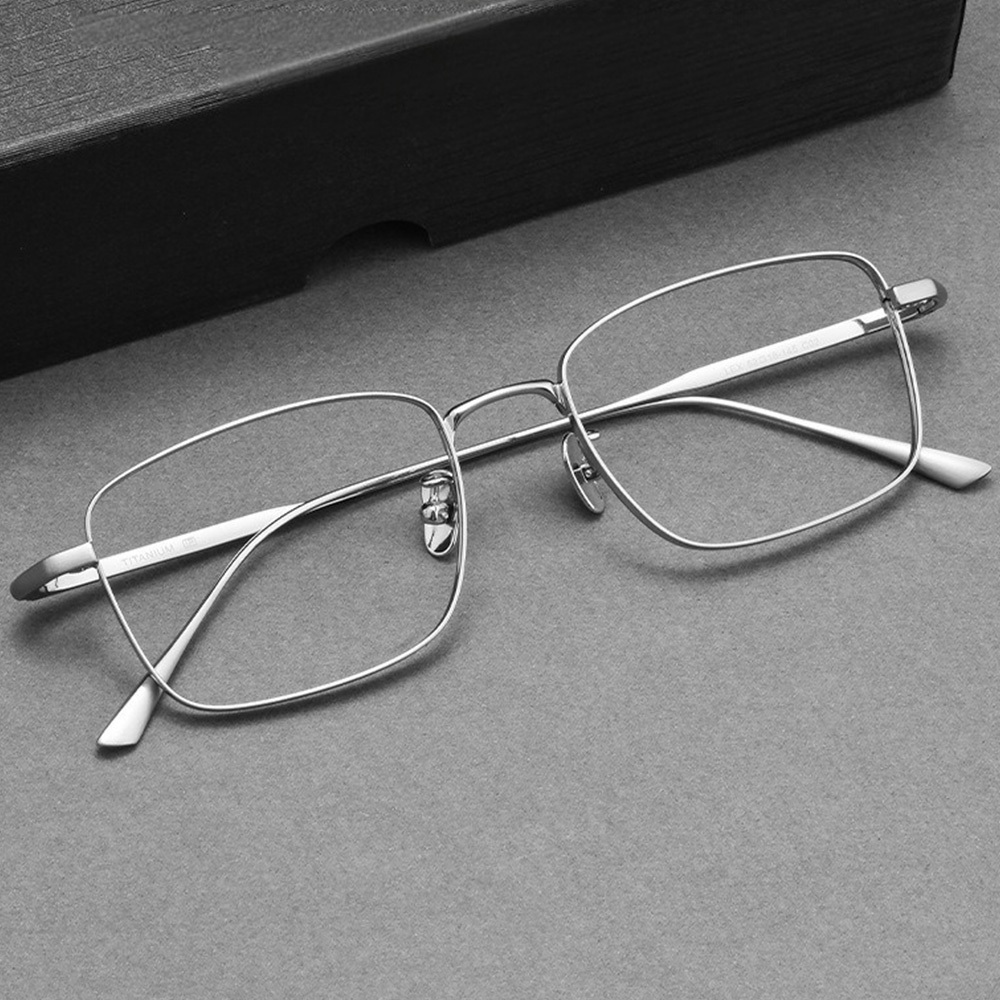 金絲眼鏡 方框眼鏡 復古眼鏡 男生眼鏡 純鈦眼鏡 無度數眼鏡 商務風 超輕 鈦架 眼鏡框 鏡架 文青眼鏡 金屬風 062