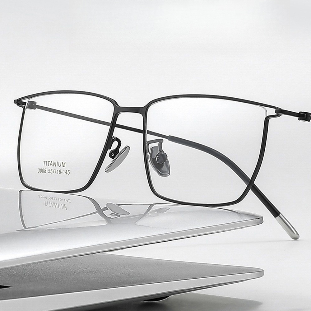 細框眼鏡 長方形眼鏡 半鈦眼鏡 商務風 眼鏡框 鏡架 男生眼鏡 眼鏡男 顯氣質 極簡 無度數眼鏡 金屬 文青眼鏡 061