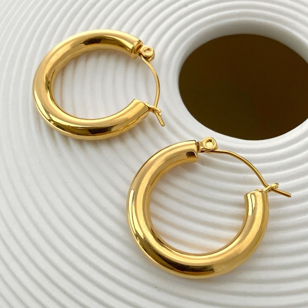 飾品 耳環 抗過敏 耳夾 圈圈耳環 素圈 耳圈 女生耳環 法式耳環 氣質 百搭 配飾 氣質耳環 復古耳環 送女生 064