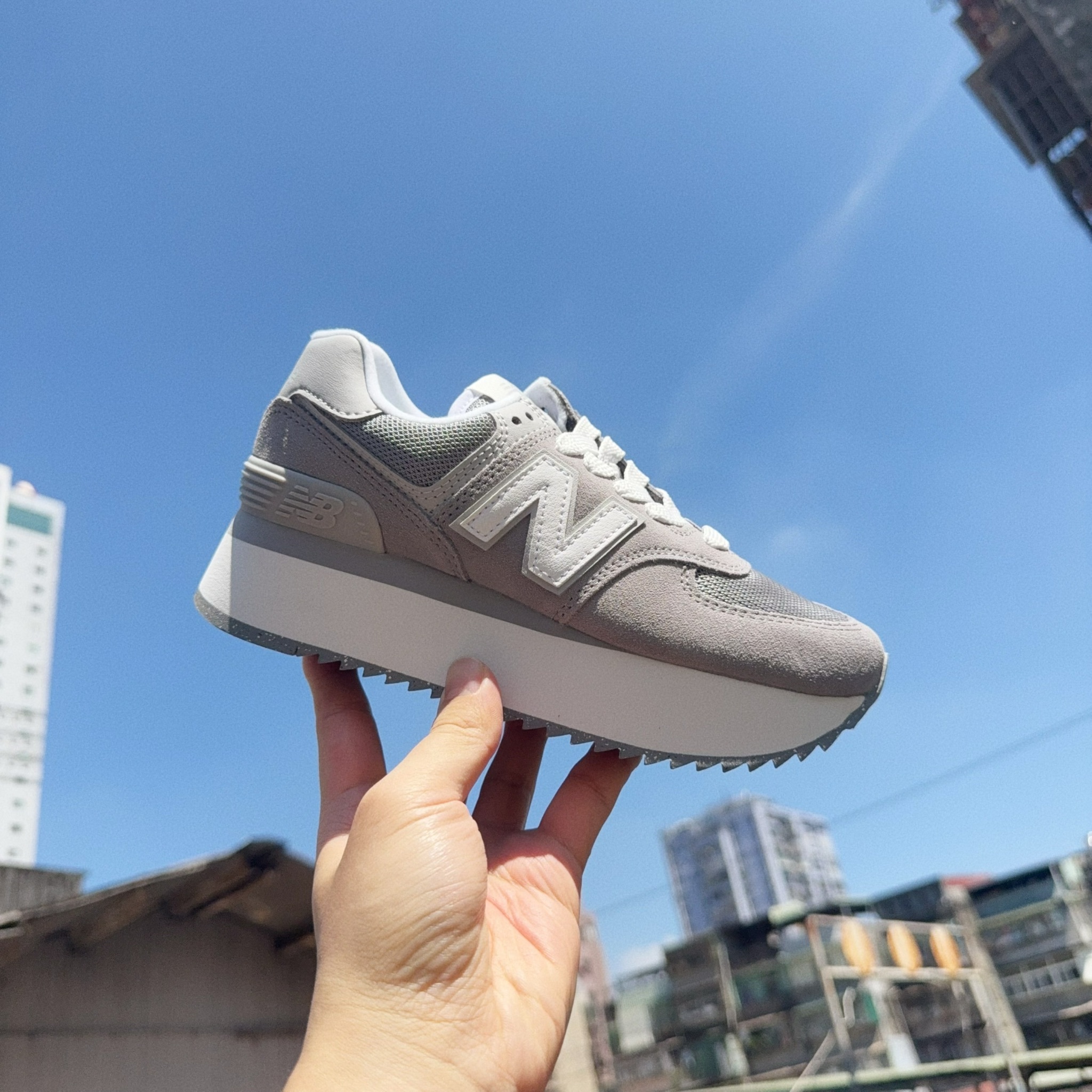 New Balance 574 日本新款 元祖灰 灰色 厚底鞋 增高 6公分 WL574ZSD