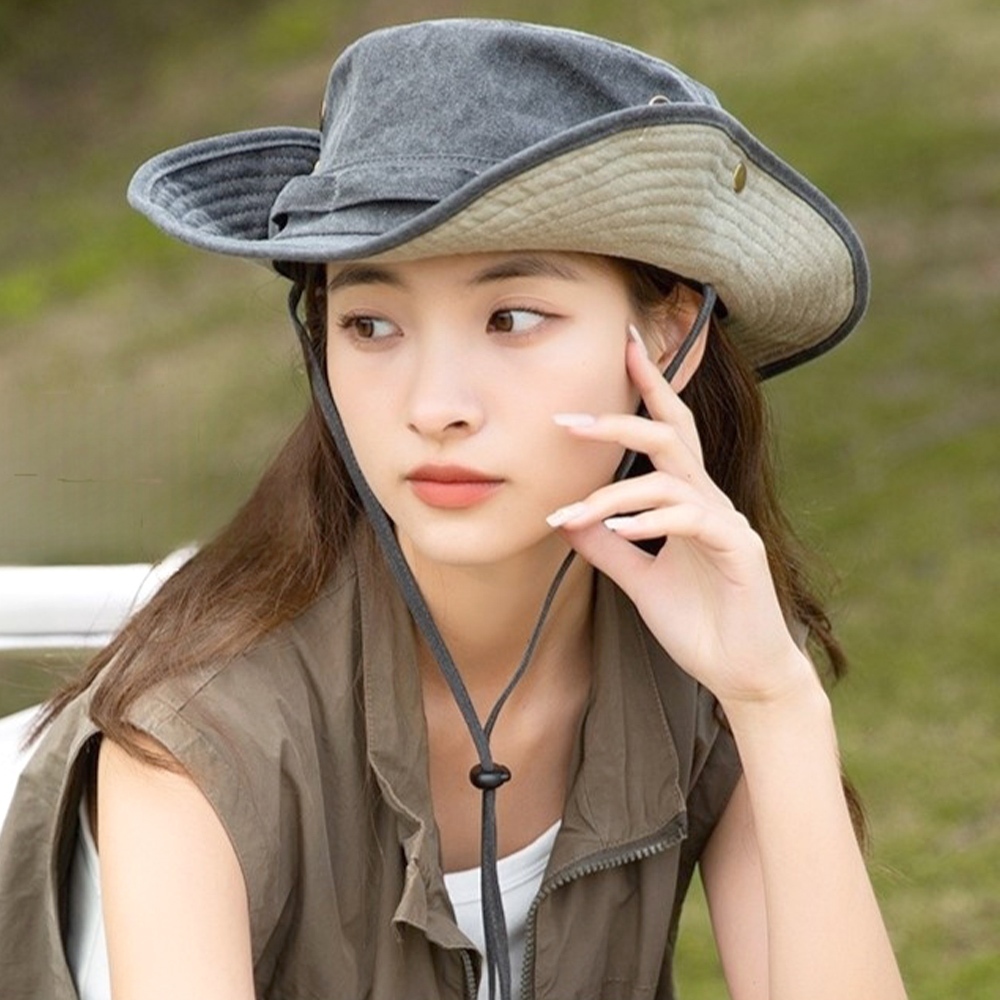 帽子 男帽 工裝帽 漁夫帽 露營帽 登山帽 女帽 防曬帽 戶外帽 釣魚帽 西部牛仔帽 防紫外線 大帽檐帽子 防曬 090