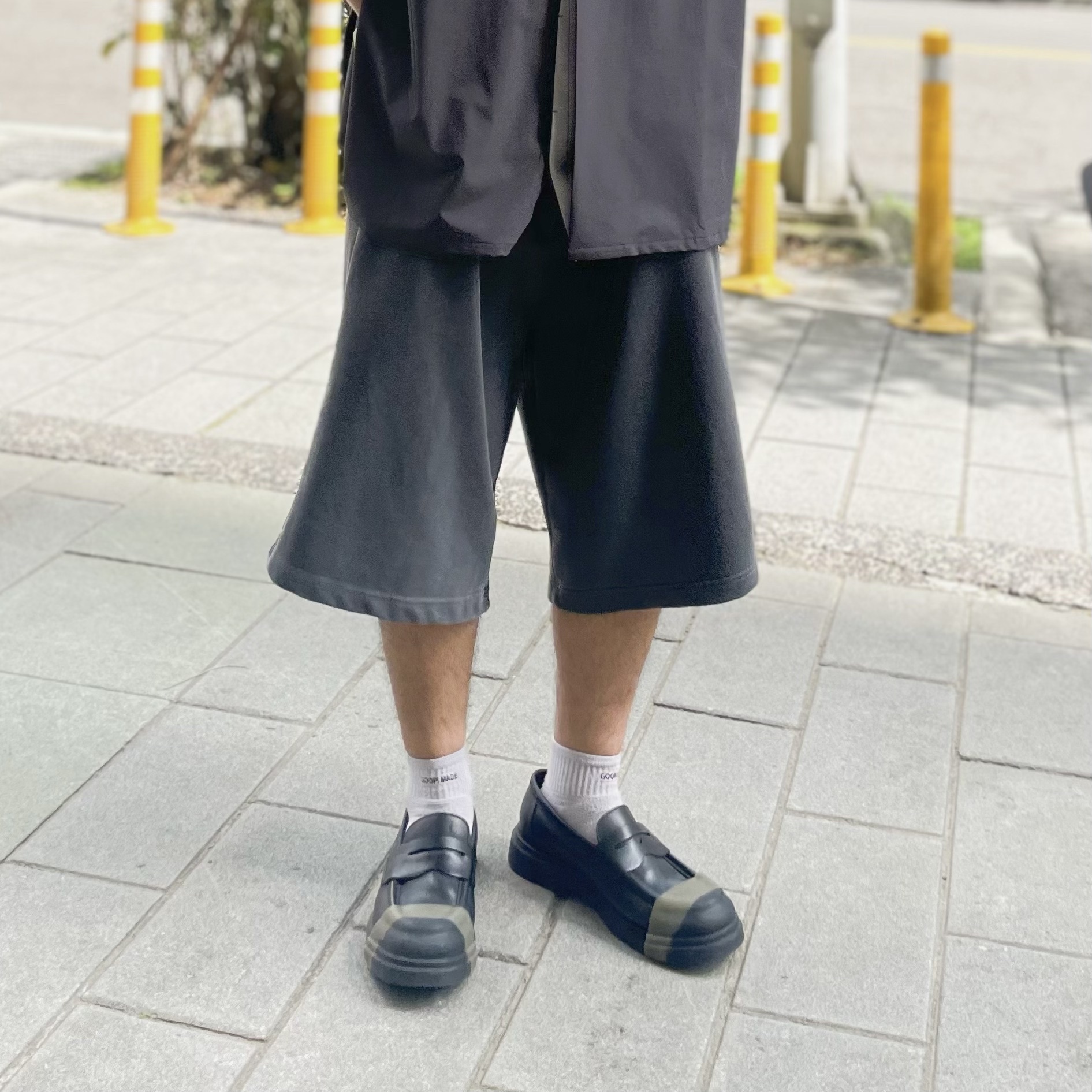 正韓 URBAN 棉褲 七分褲 鐵灰 灰色 褲子 厚磅