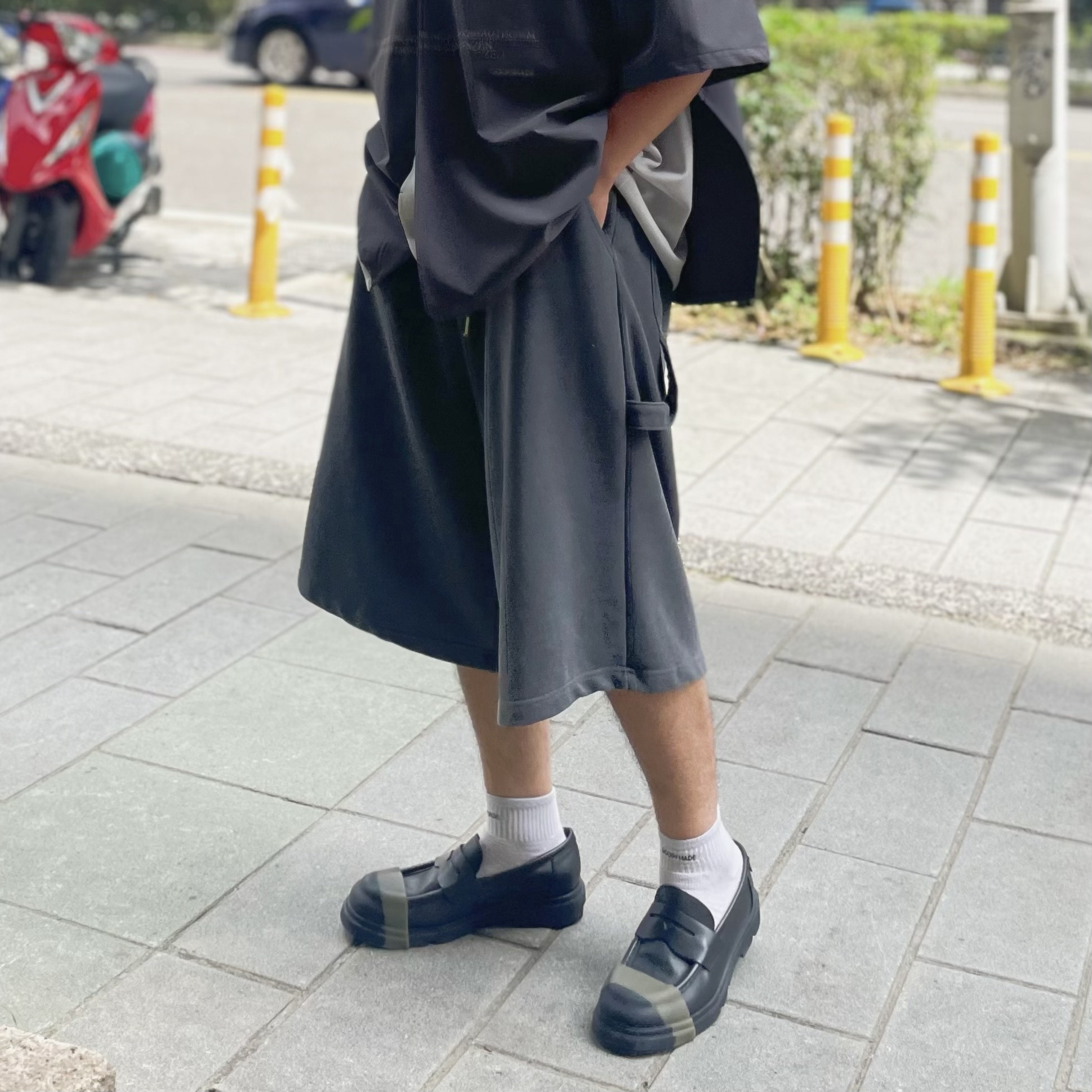 正韓 URBAN 棉褲 七分褲 鐵灰 灰色 褲子 厚磅