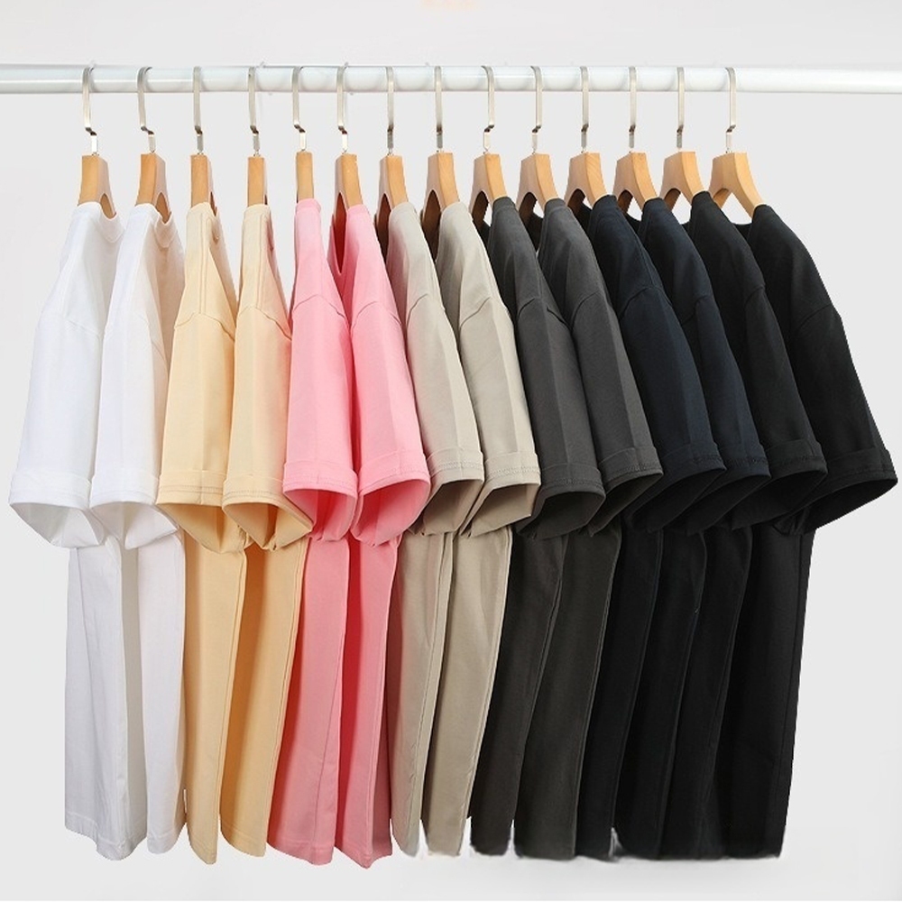 T恤 260G雙紗重磅短袖 全棉T恤 衣服 短袖上衣 大碼 上衣 衣服 純色上衣 落肩 寬鬆 打底衫 透氣 親膚 027