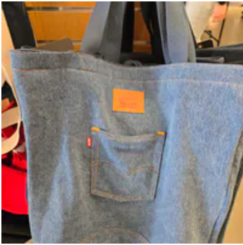 [S] LEVIS MEDIUM WASH D54400000 BACK POCKET TOTE BAG, 198627239924 (SLE10)