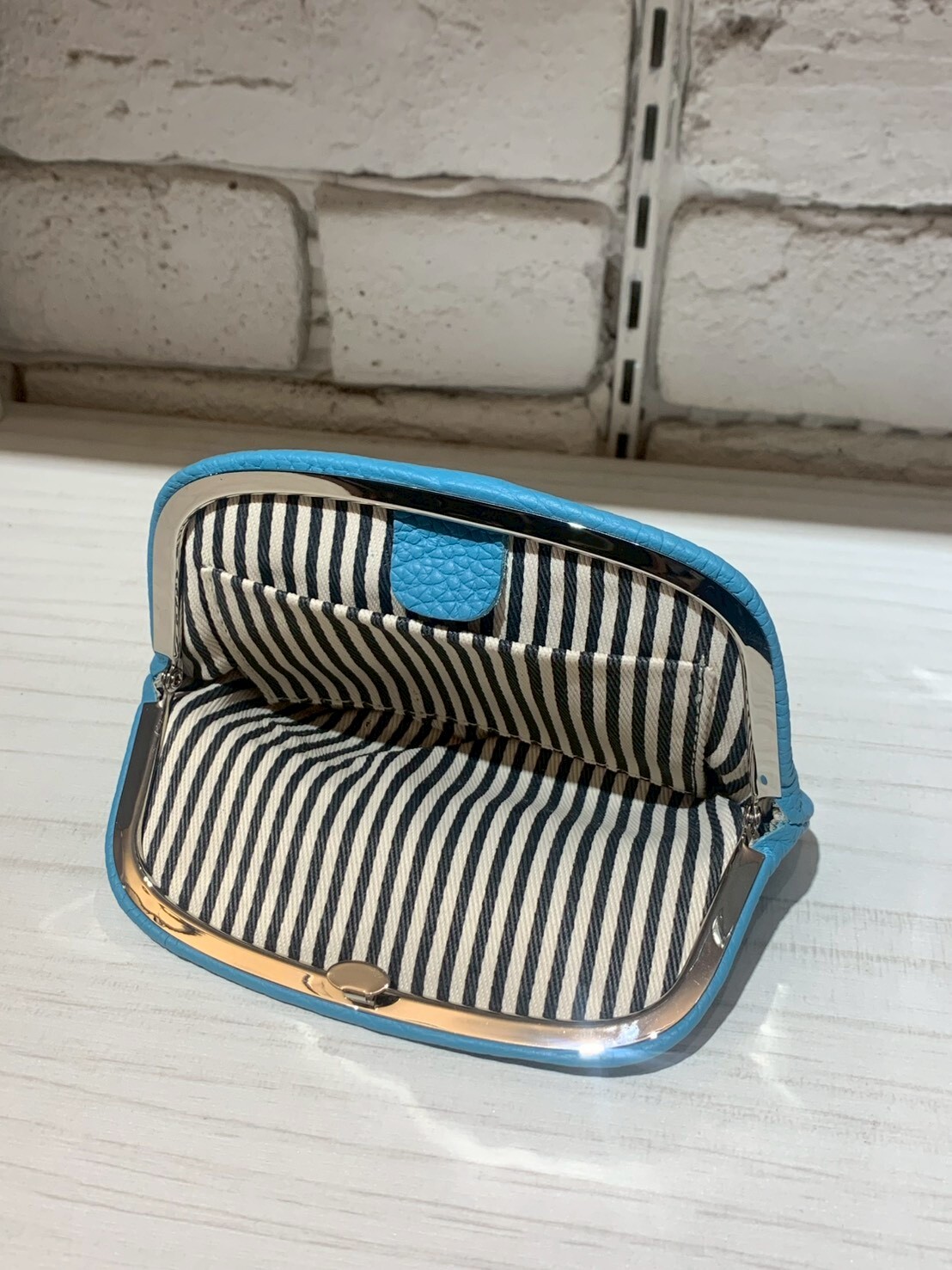 5859-牛皮壓釦超薄錢包