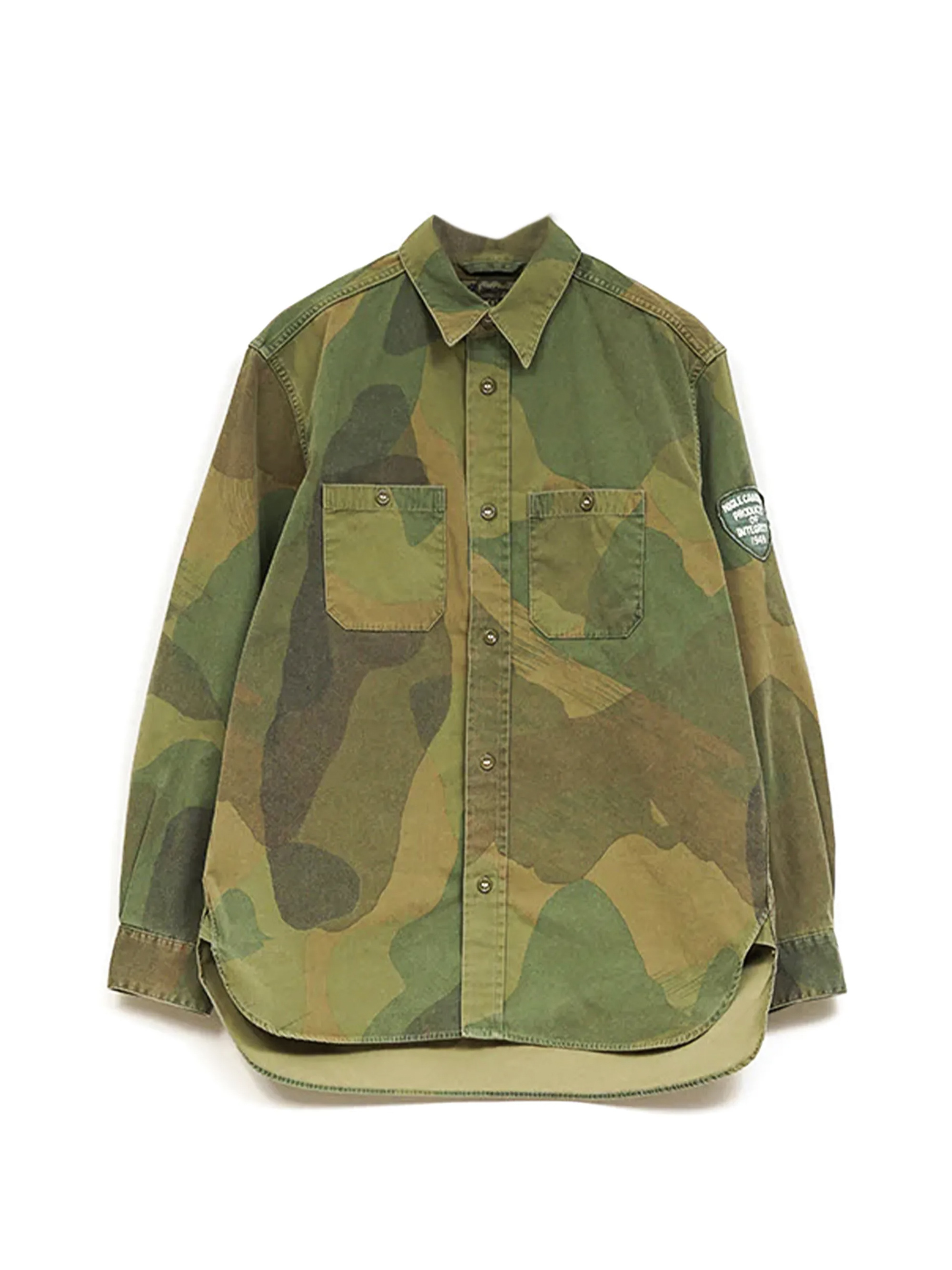 NIGEL CABOURN UTILITY SHIRT FADE CAMO襯衫