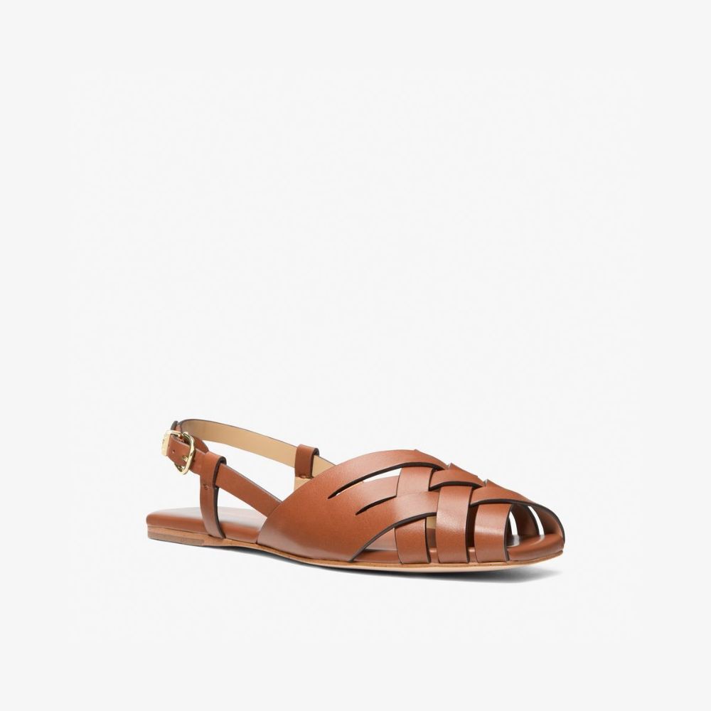 【MICHAEL KORS】IRENE棕色涼鞋