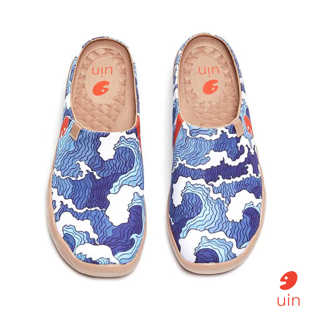 【Uin】西班牙原創設計 | 馬拉加 海的狂想  半拖 男鞋 彩繪鞋 休閒鞋 懶人鞋