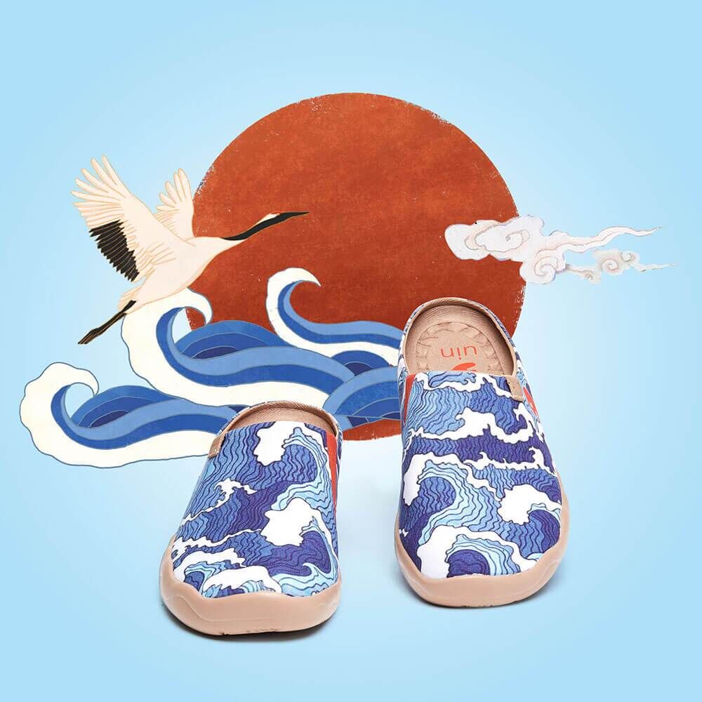 【Uin】西班牙原創設計 | 馬拉加 海的狂想  半拖 男鞋 彩繪鞋 休閒鞋 懶人鞋