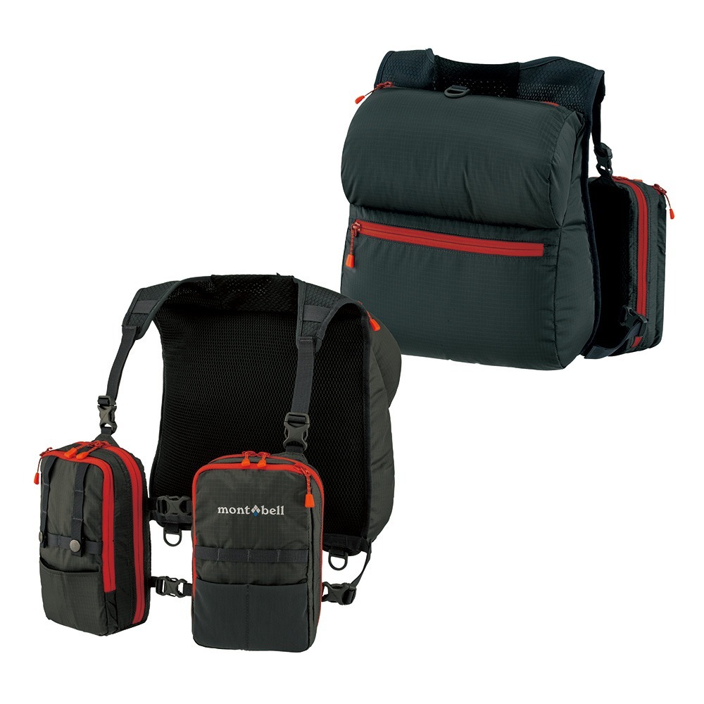 Mont-bell Chest Tackle Pack 前胸漁具包 釣魚胸前背包 1126189-GM 灰色 [HappyOutdoor]