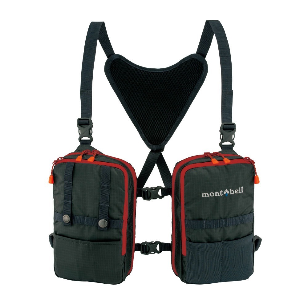 Mont-bell Chest Tackle Pack 前胸漁具包 釣魚胸前背包 1126189-GM 灰色 [HappyOutdoor]