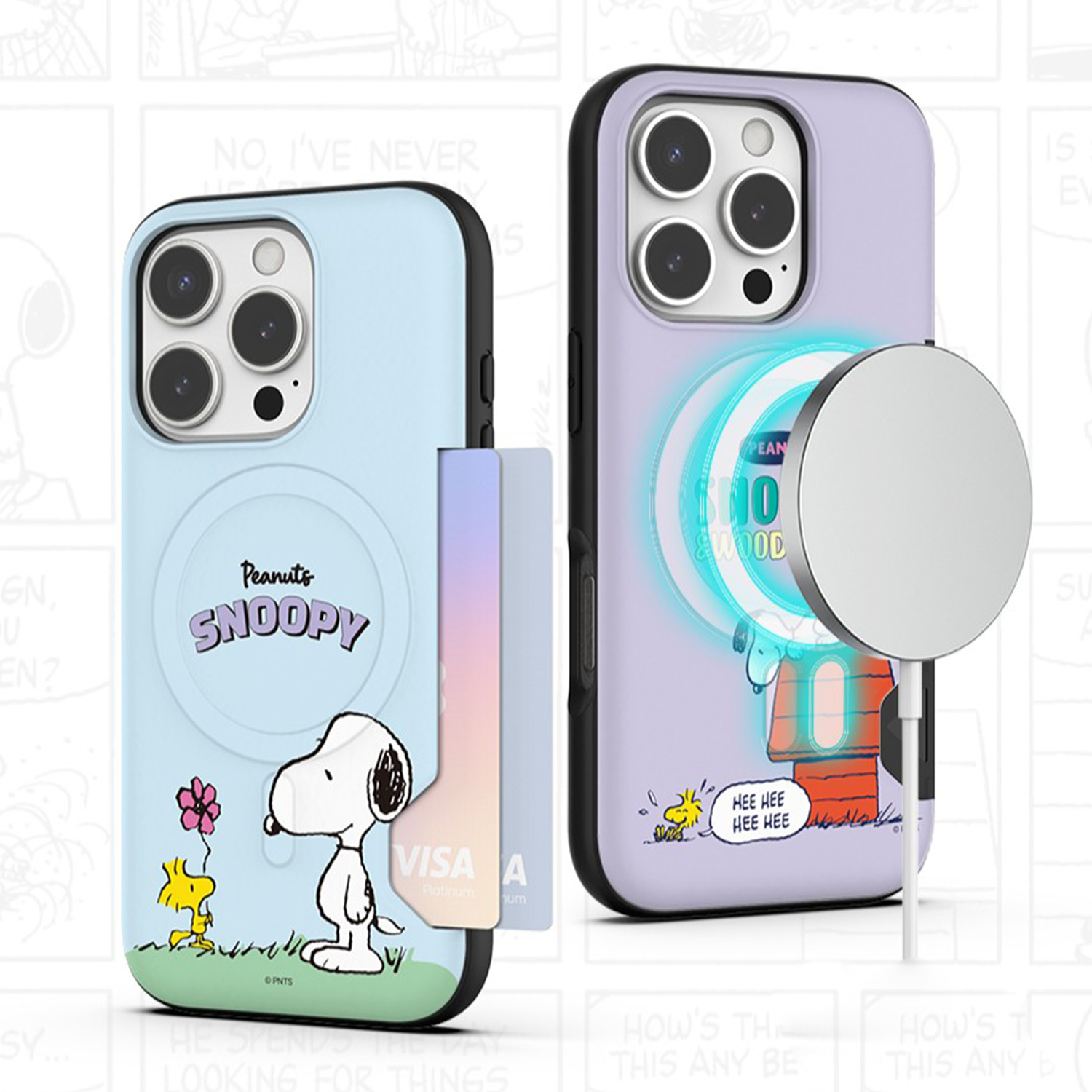 Snoopy - Magsafe Hard Card Case - 防撞插卡磁吸手機保護硬殼 TY