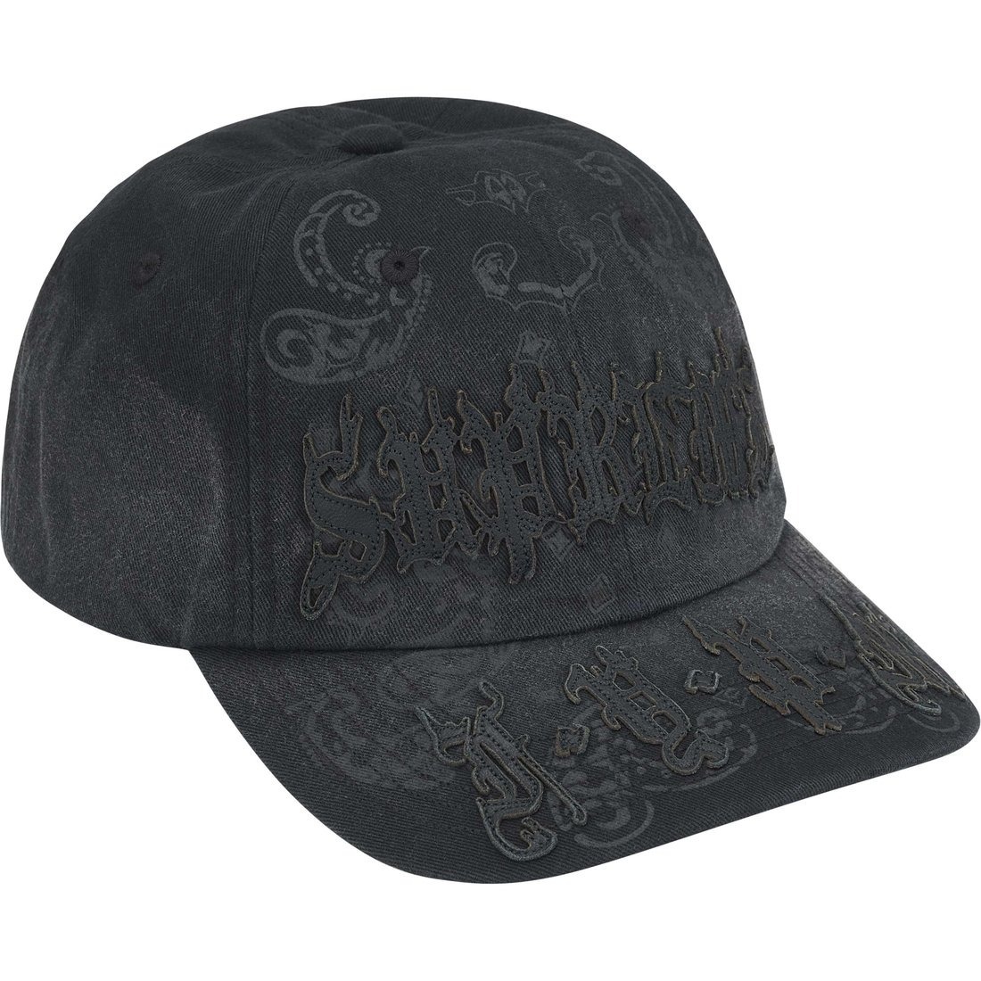 2025SS SUPREME Leather Appliqué Paisley 6-Panel 變形蟲 皮標 老帽 帽子 現貨