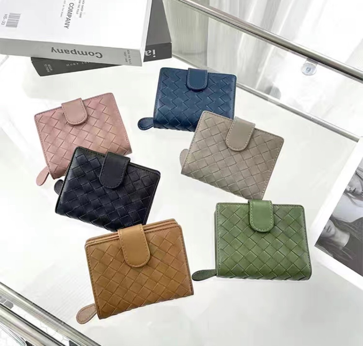 698-編織羊皮短夾