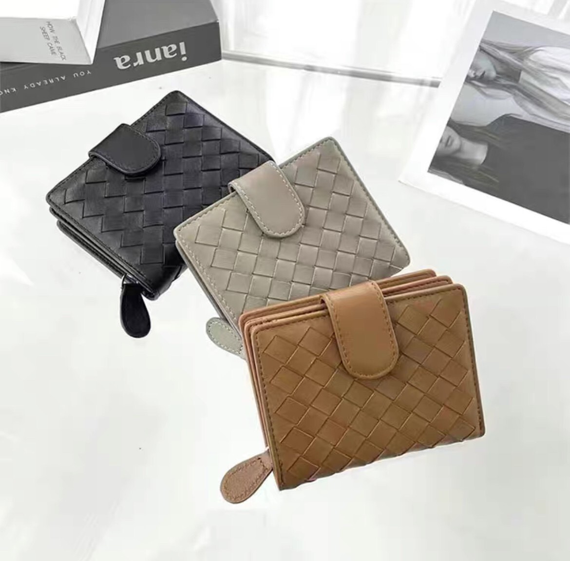 698-編織羊皮短夾