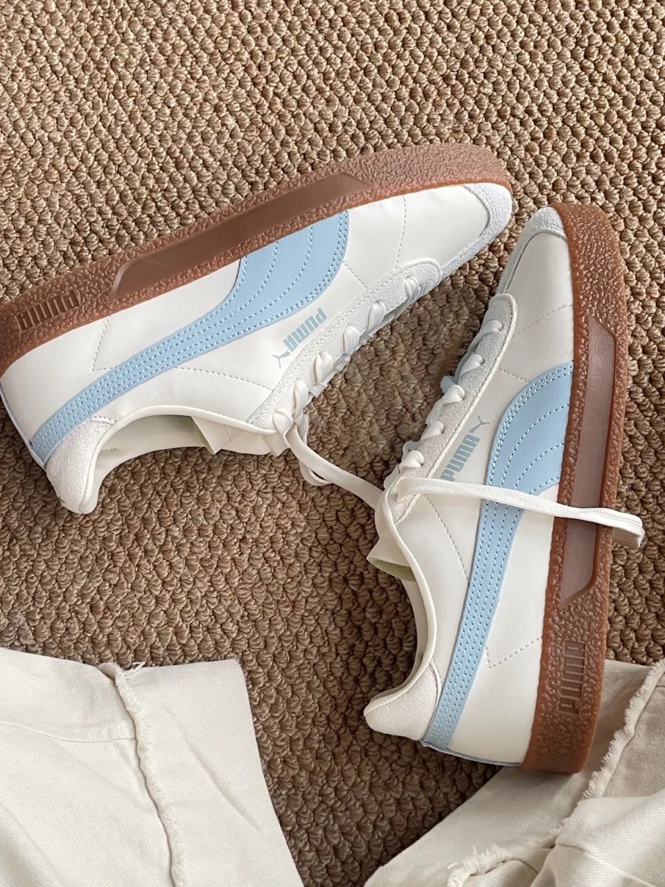 PUMA CLUB 海鹽寶寶藍 奶油白 米色 淡藍 焦糖底 女鞋 401515-06 / 現＋預