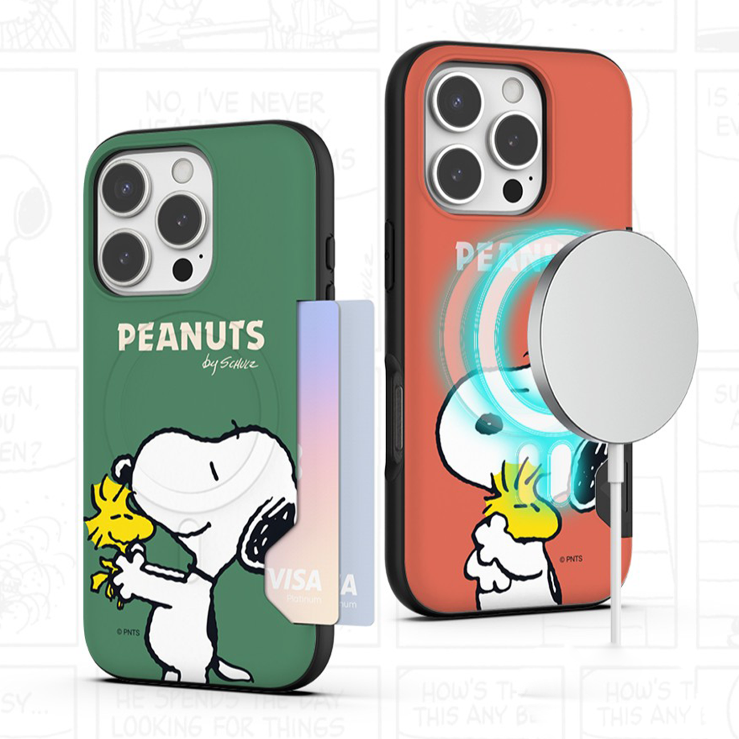 Snoopy - Magsafe Hard Card Case - 防撞插卡磁吸手機保護硬殼 TY