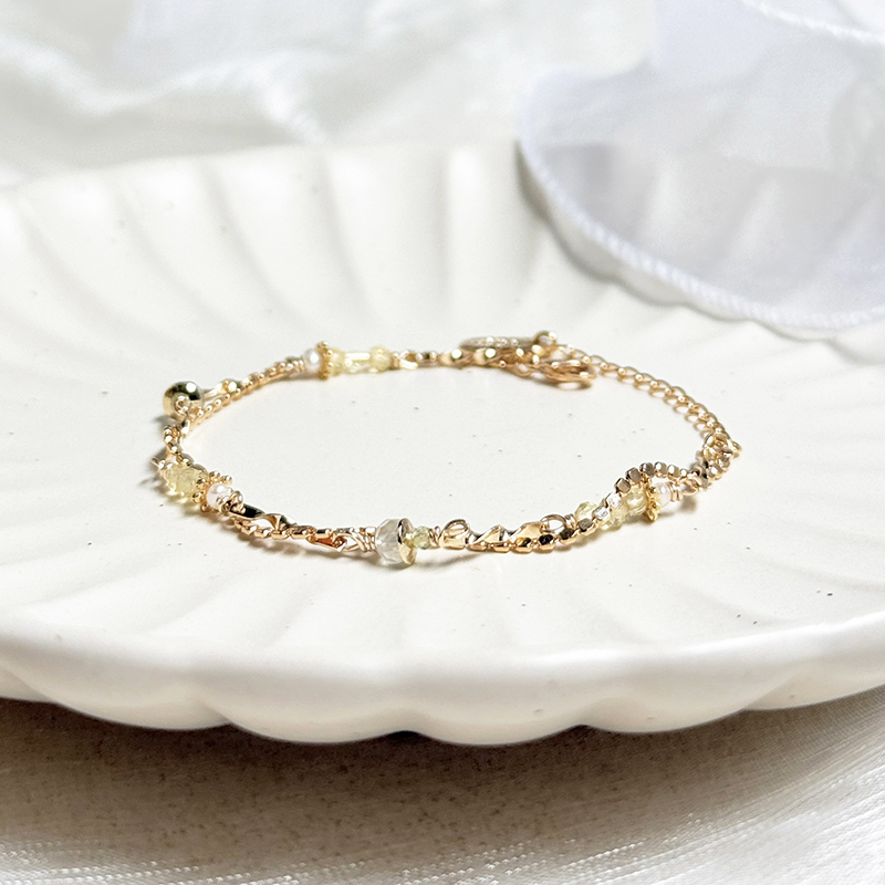 生日花 • 拾月貳陸 • 秋麒麟草 – 葡萄黃水晶 – 手鍊