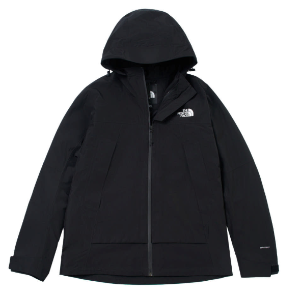 【The North Face 北面】女款黑色防水外套｜DryVent防風透氣 衝鋒衣 登山雨衣 機能外套 JUN25