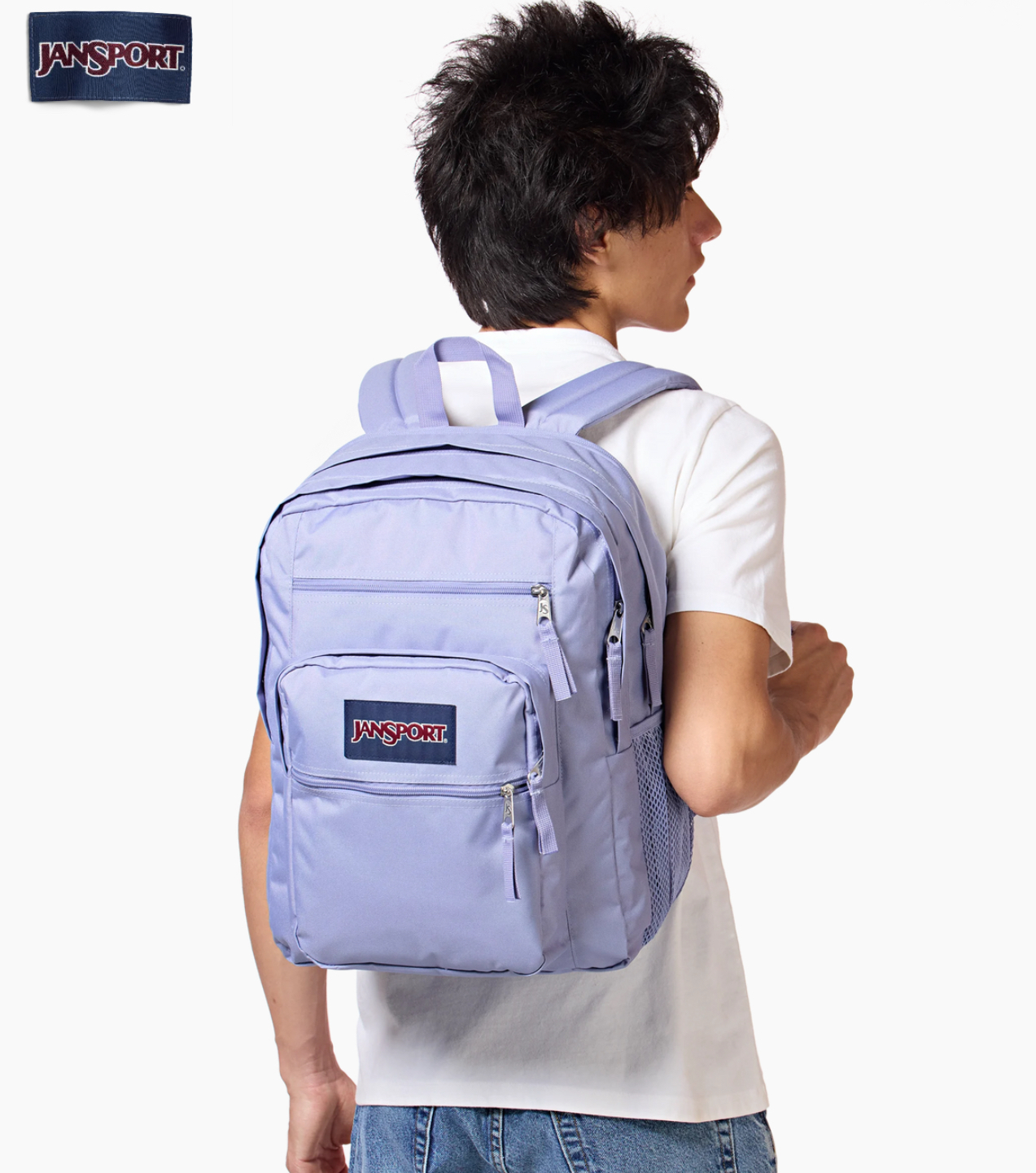 JANSPORT BIG STUDENT BACKPACK - LAVENDER ASH