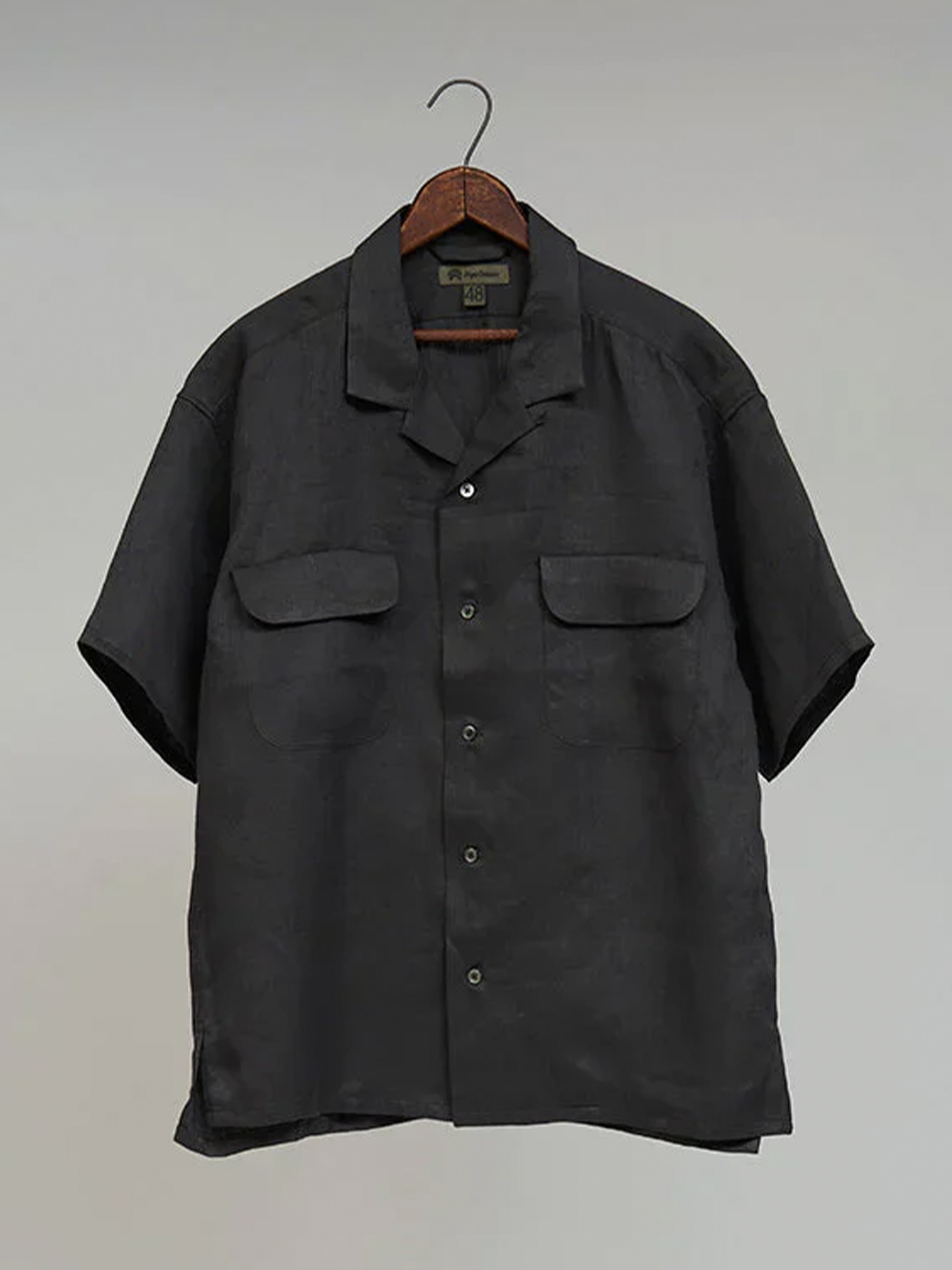 NIGEL CABOURN OPEN COLLAR SHIRT LINEN TWILL襯衫