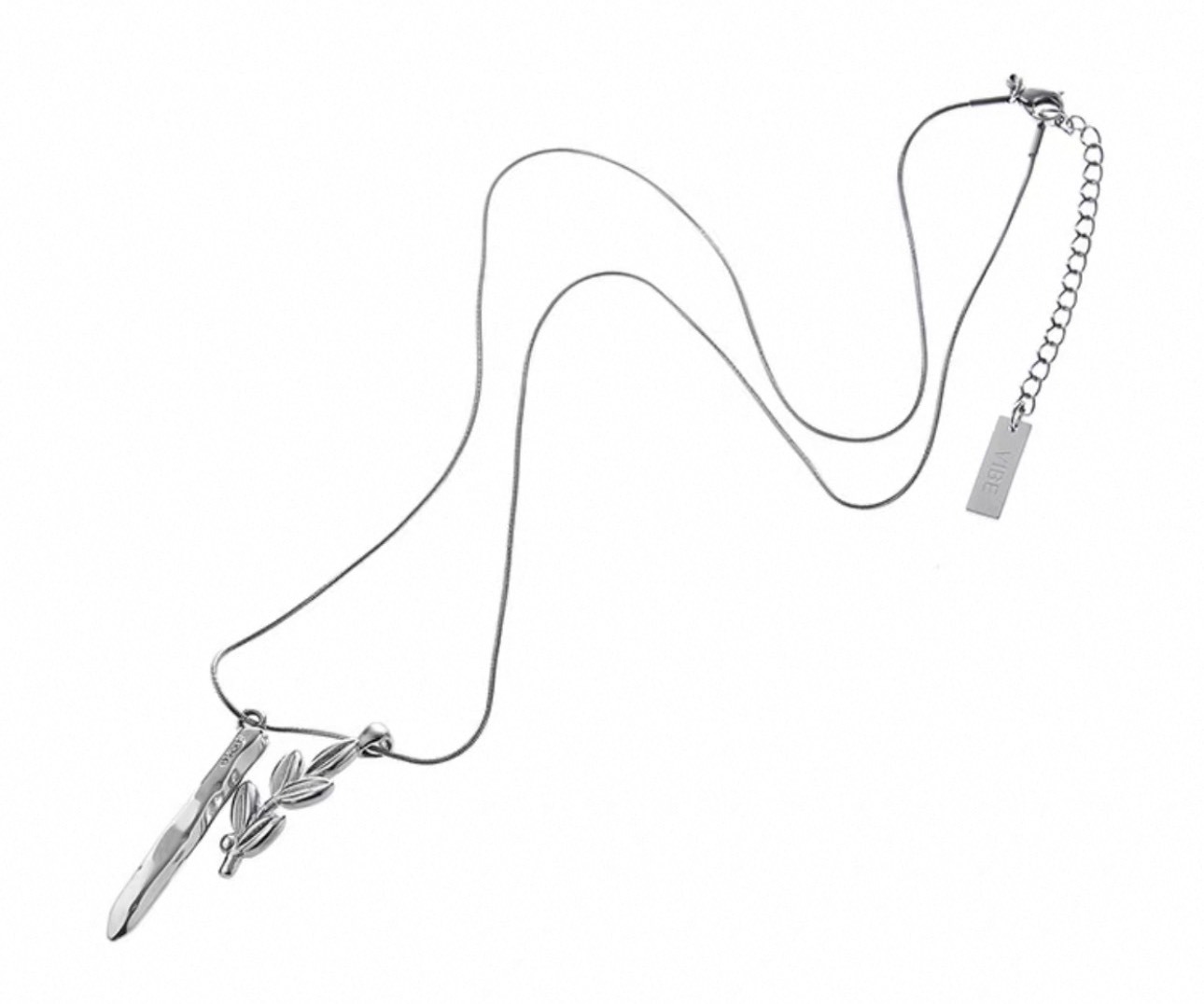 TASTEFUL 簡約 鈦鋼 蛇骨鍊 樹葉吊墜 配件 #項鍊