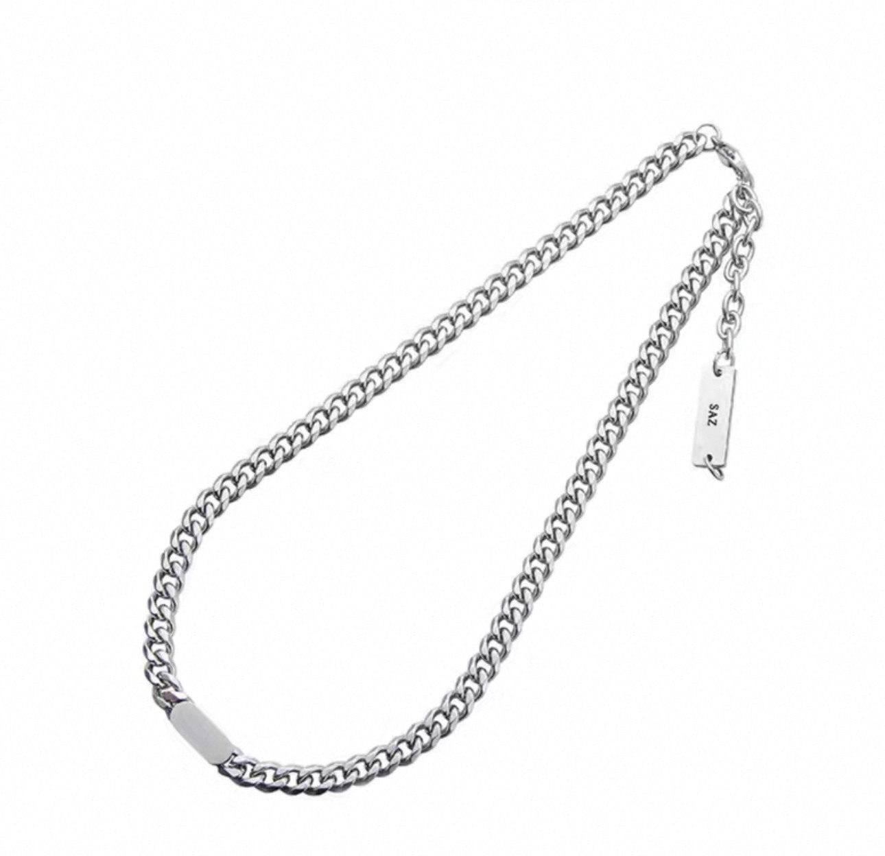 TASTEFUL 小鐵牌 古巴鍊 鈦鋼 配件 #項鍊