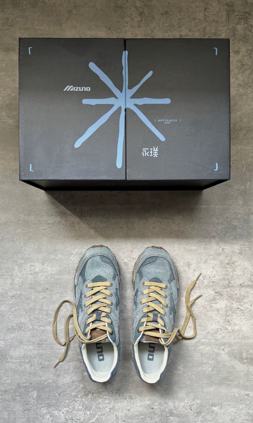 永璞 x Mizuno LG60S 德訓鞋 牛仔拼接 薄底休閒鞋 男女同款 Jun25