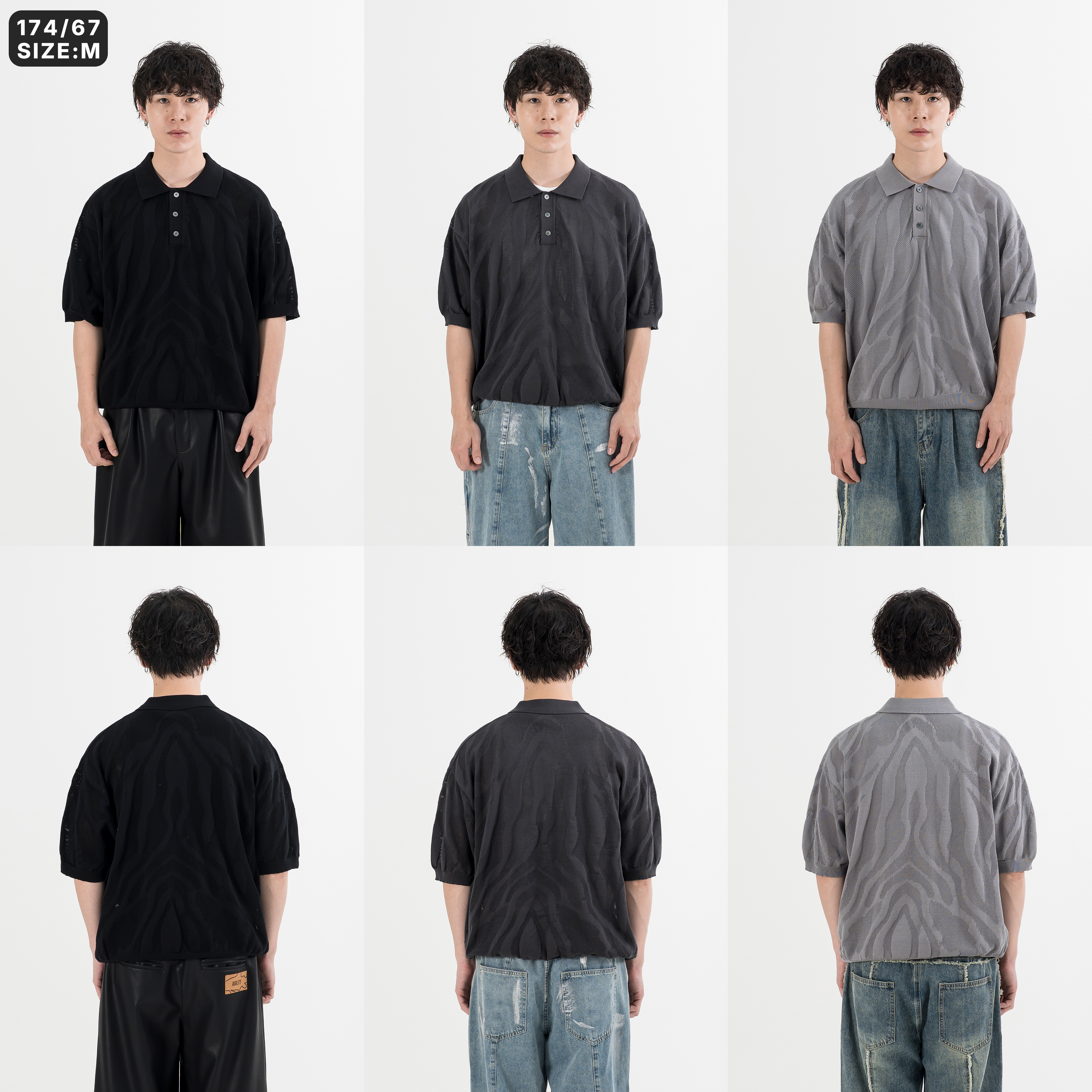 AGILITY Zebra Knit Jacquard Polo Shirts 斑馬紋 針織 Polo衫 [MS-08]