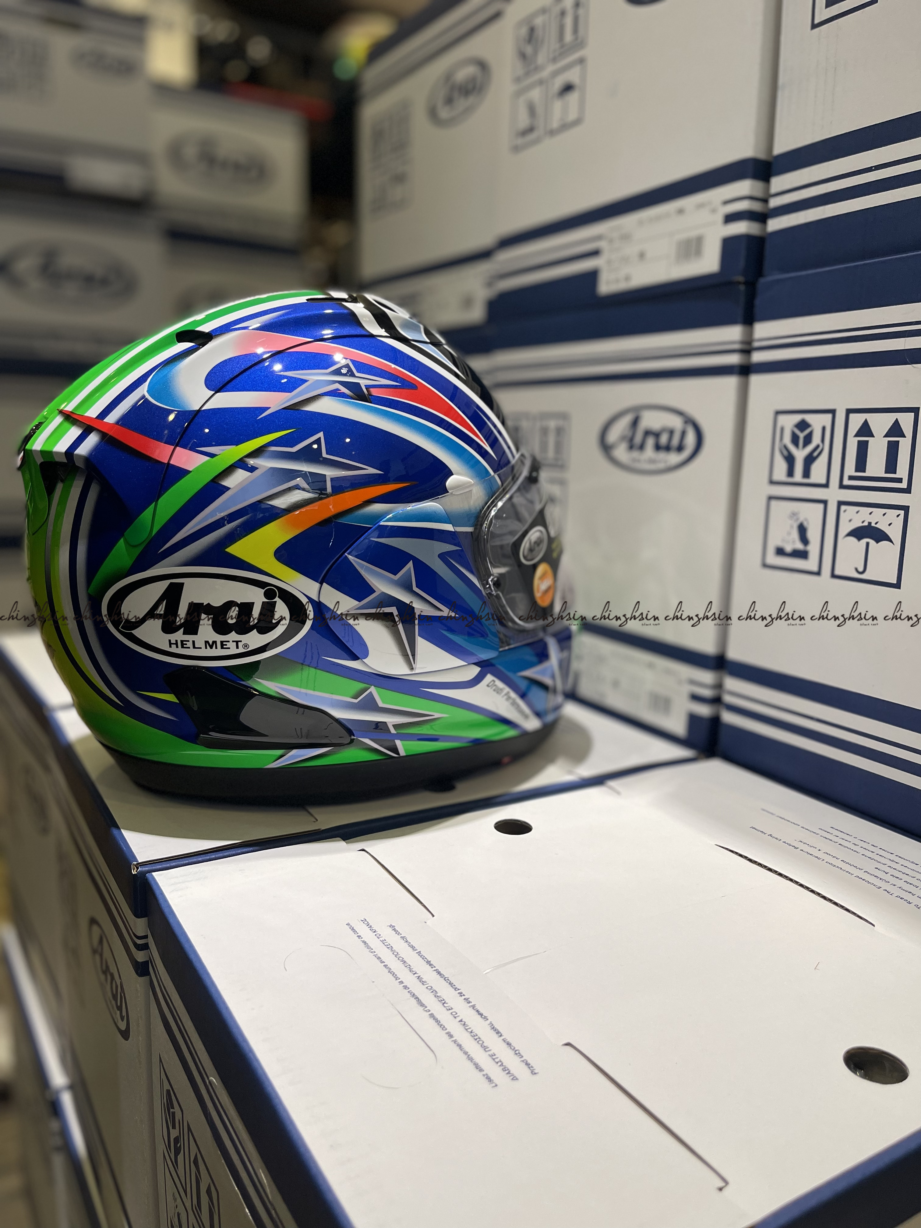 56DESIGN限定RX7X NAKANO彩繪帽，飛躍速度感星芒，KAWASAKI MOTOGP代表作