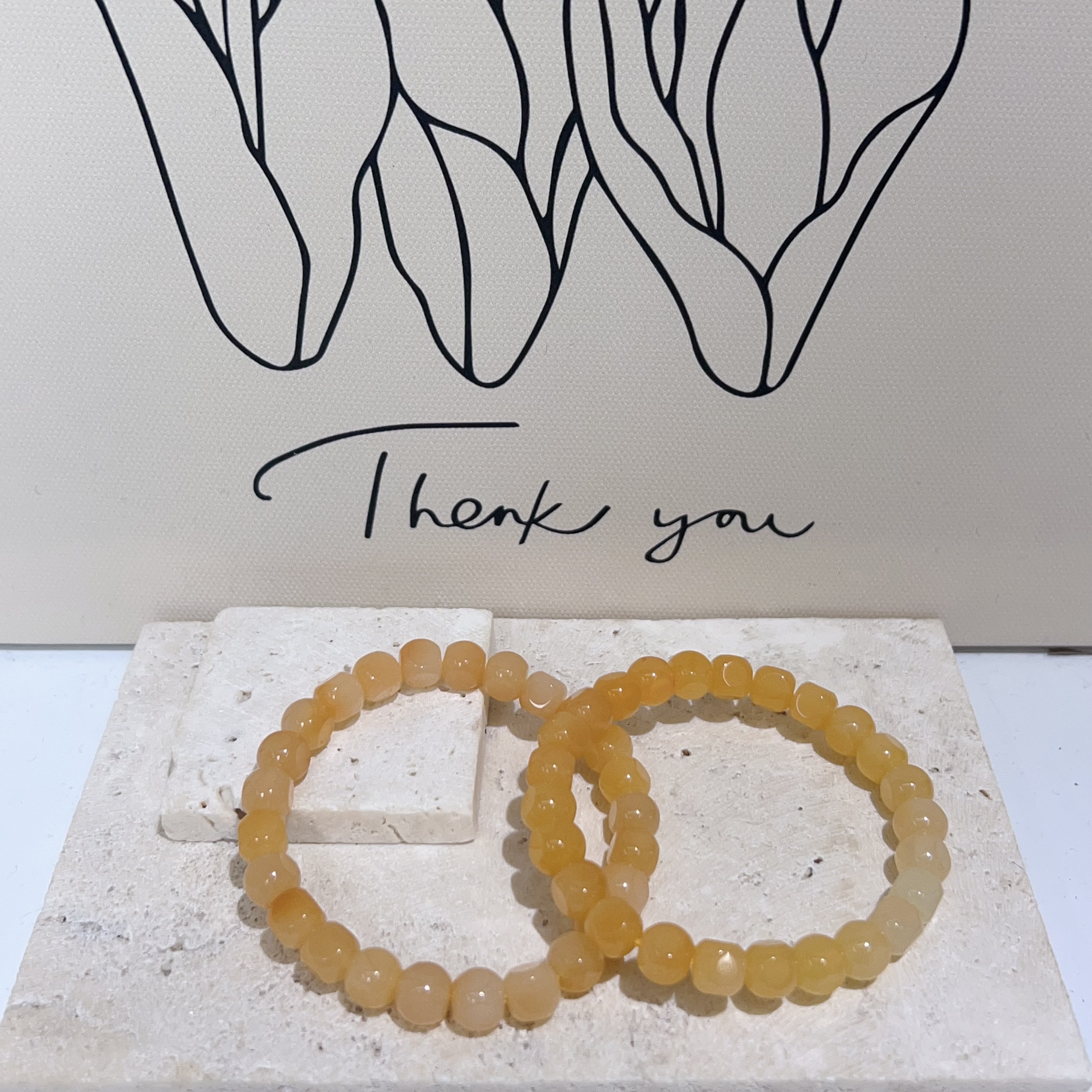 緬黃玉骰仔珠手串 8mm