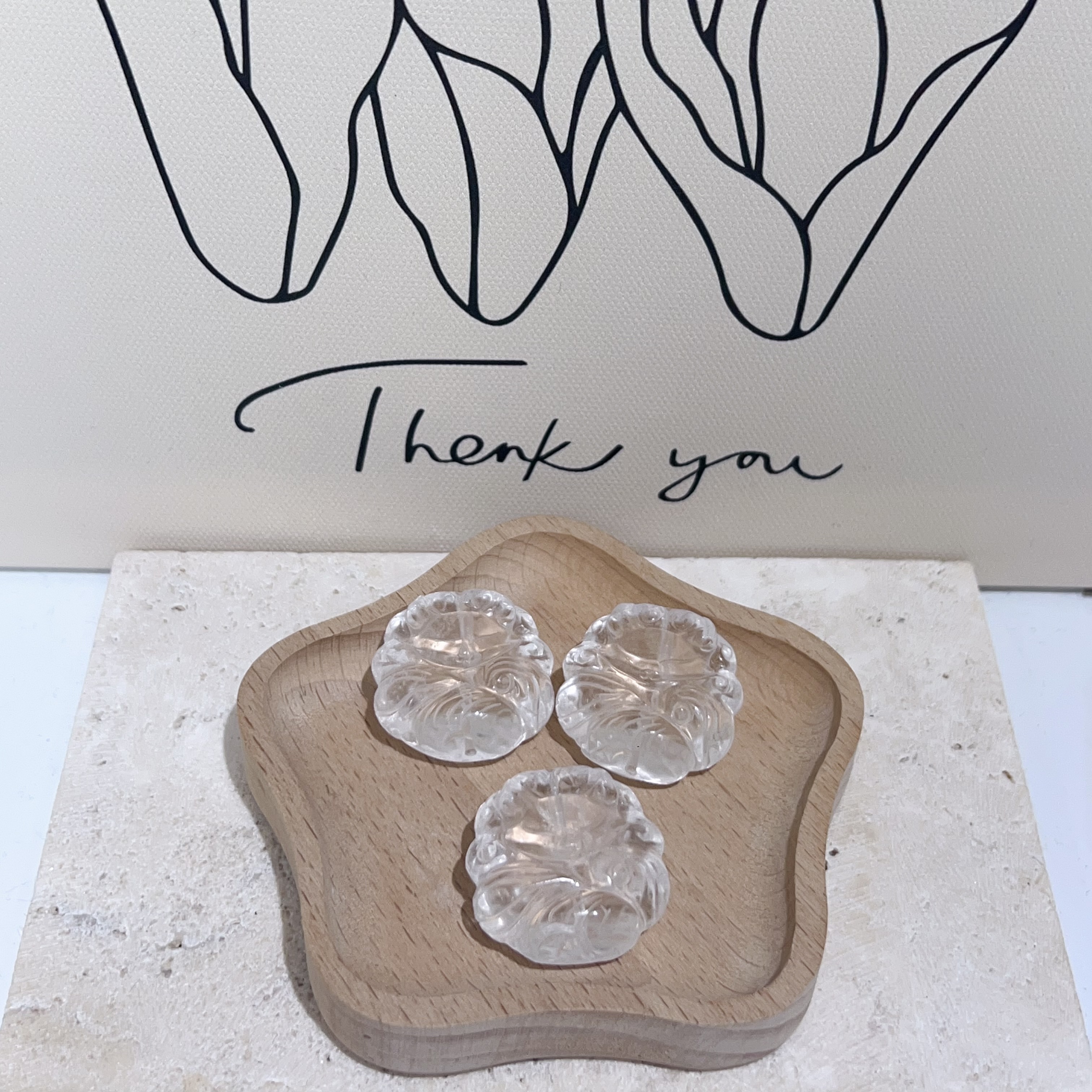 白水晶九尾狐圓餅