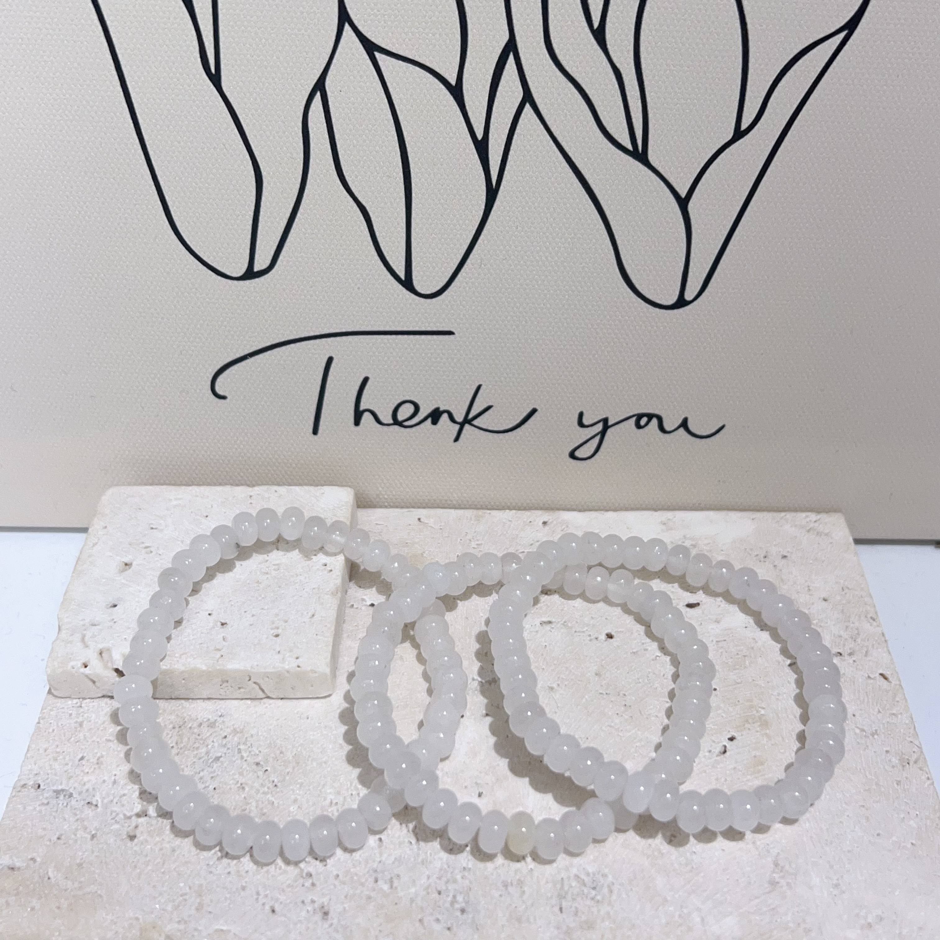 白幽靈算盤珠手串 6mm