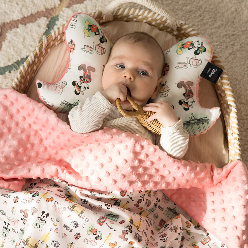 La Millou波蘭 天使枕｜米奇系列_嚮旅行篇｜夢幻珊瑚粉