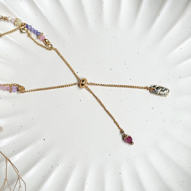 生日花 • 貳月伍 • 西洋櫻草 – 紫水晶 – 手鍊