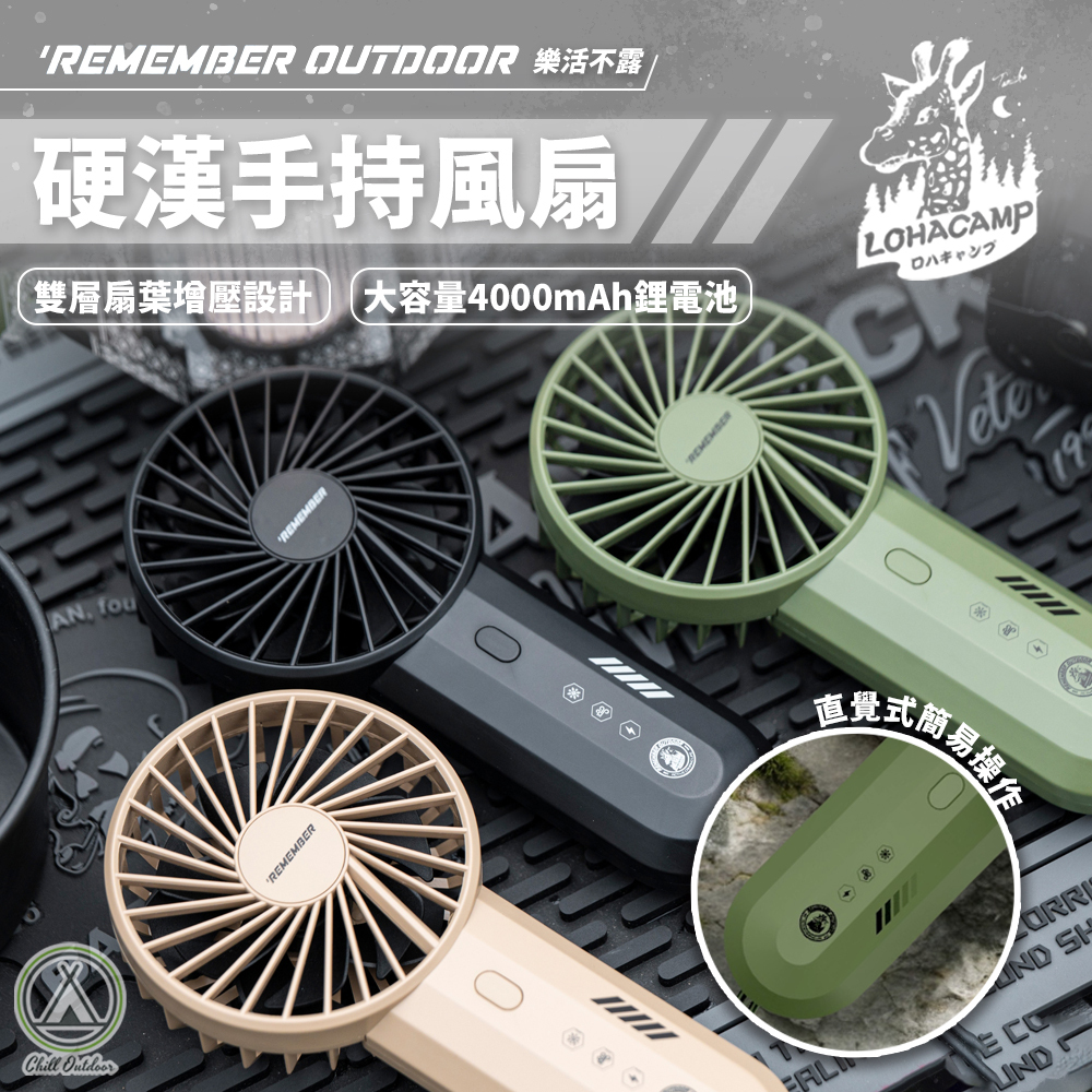 Remember Outdoor 樂活不露 硬漢手持扇
