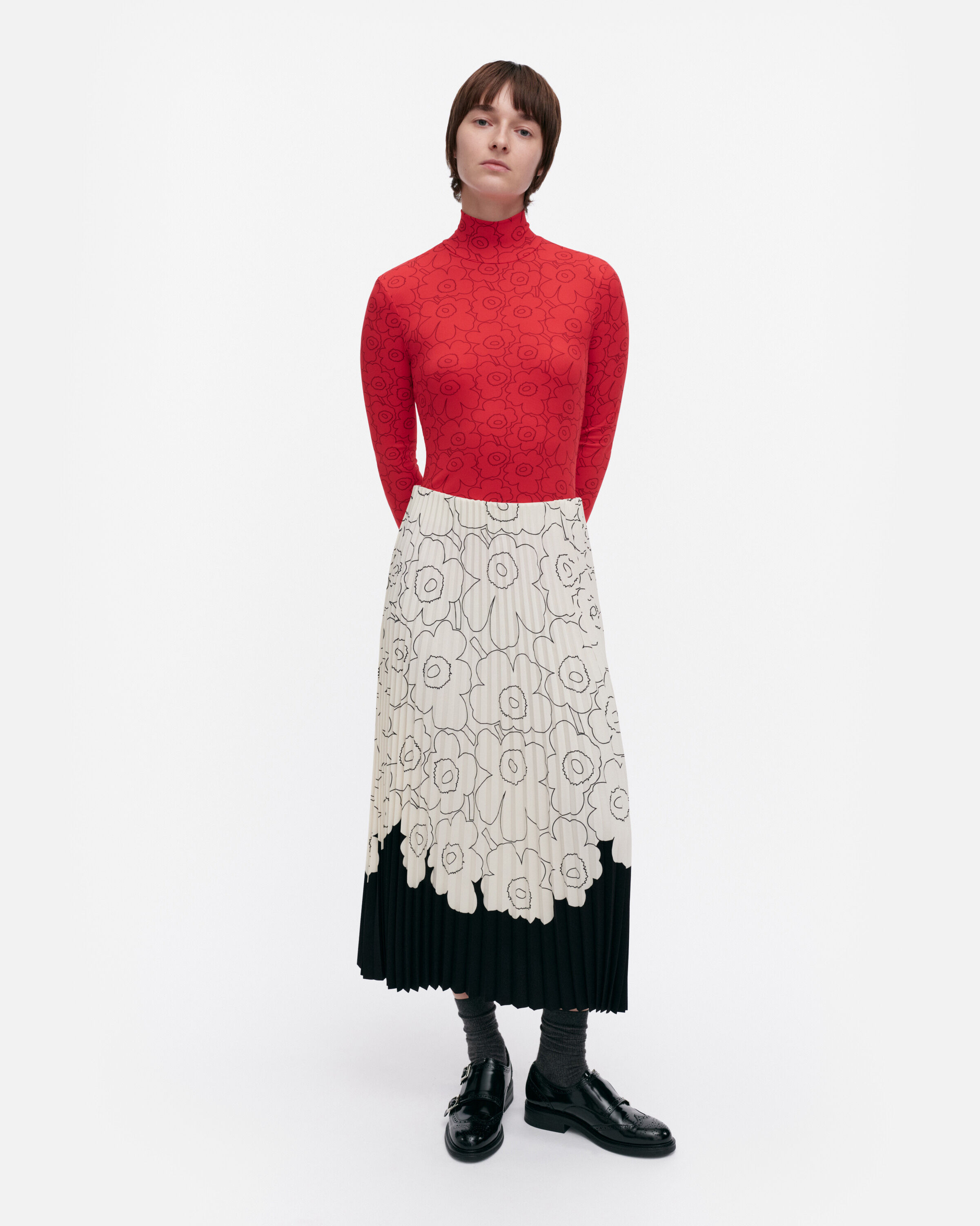 PIIRU PIIRTO UNIKKO PLACEMENT 印花長裙