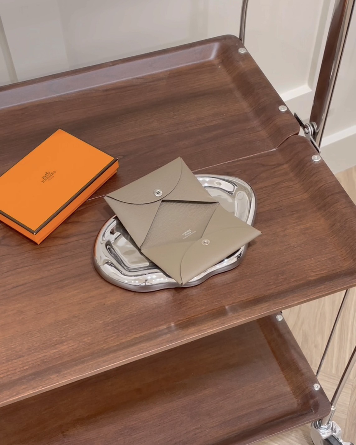 HERMES｜CALVI 零錢卡包 大象灰