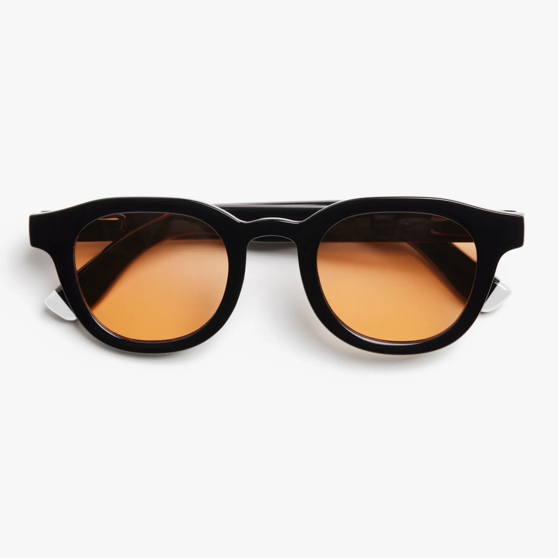 BARNER |  Andy - Black Noir Glossy Sunglasses (Orange Lens)