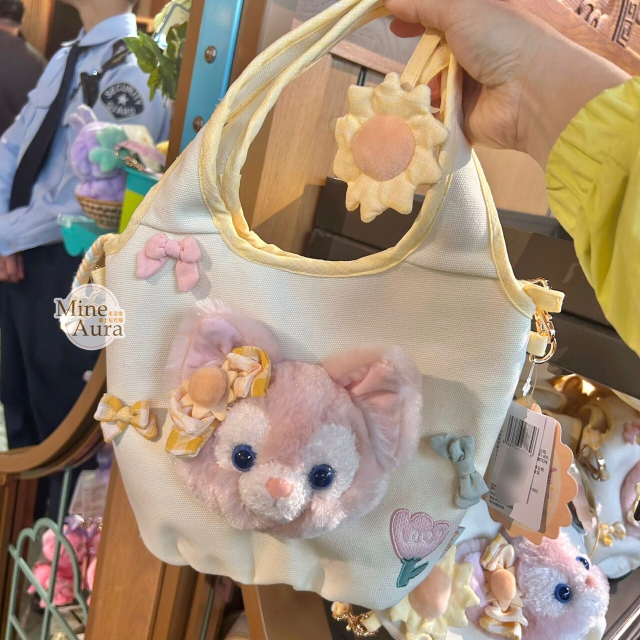 達菲 Duffy 與好友們 自然的色彩系列 玲娜貝兒 Lina bell 大頭造型 2way 手提包 斜背包 -上海迪士尼樂園